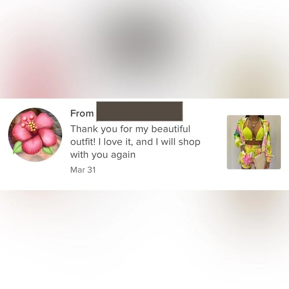 Vibrant Tropical Print Matching Shorts Shirt and Bikini Swimsuit Coverup. - Picture 14 of 14